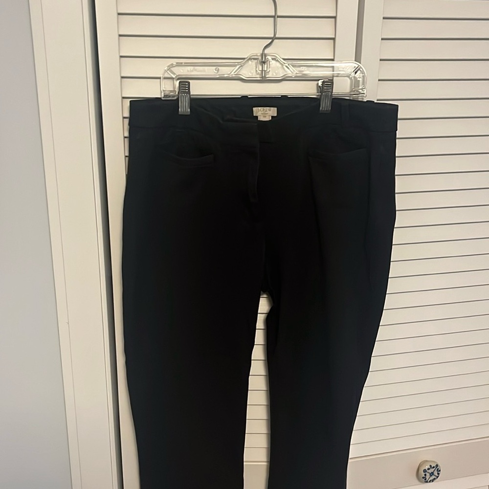 J Crew straight black stretch pants